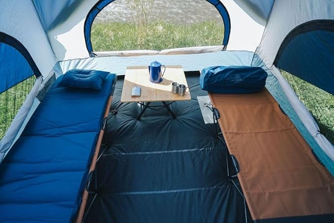 MOUNTAIN SUMMIT GEAR Self-Inflating Camp Pad - 1.5 Inches Thick (Air Mattress Camping Accessory Made by Caddis Sports)