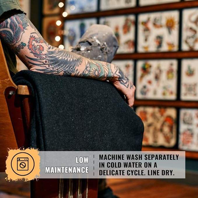 Arcturus Standard Blanket Co Wool Blanket - Soft, Durable, Warm, and Lightweight – No Frills - Perfect for Camping, Home, or Emergency Use - 64in x 88in (Charcoal)