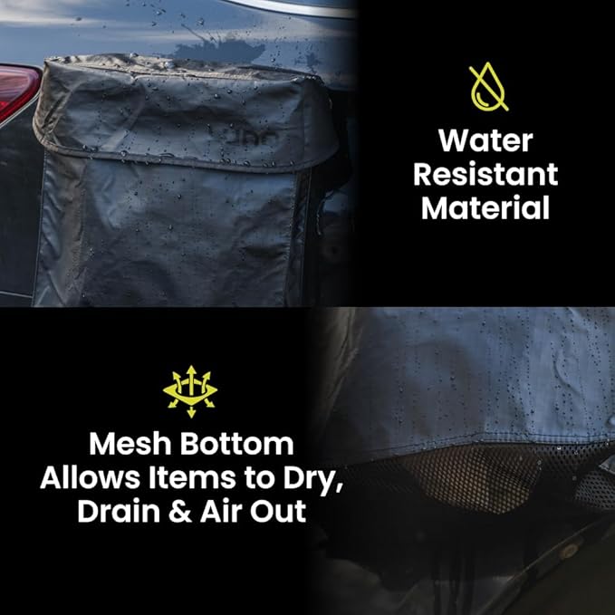 LUNO Magnetic Black Gear and Shoe Storage Bag - Water Resistant, Magnetic Attachment