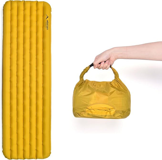 widesea Sleeping Pad R-Value 7.6 for Cold Weather Camping - Ultra Lightweight 777g, 199x58x9cm, Compact 26.5x17cm, Double Valve