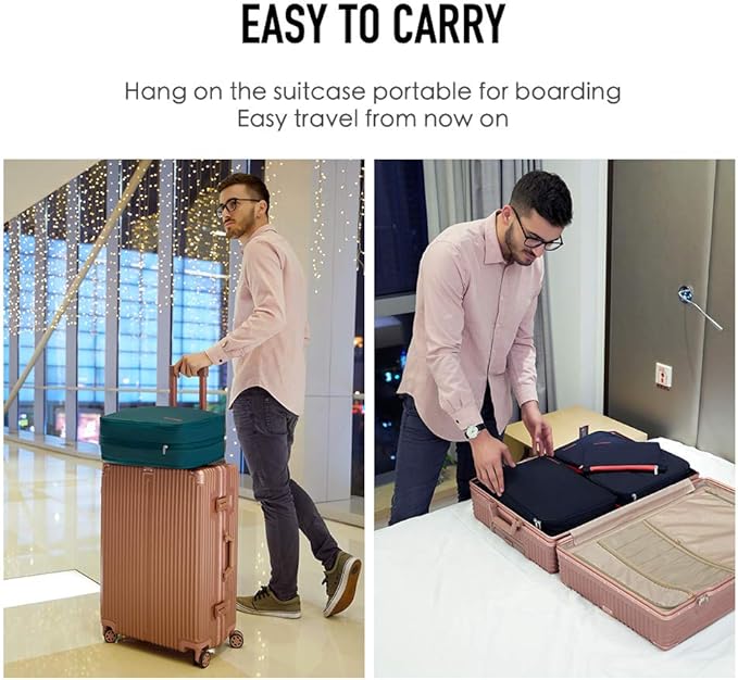 Bee Nesting Compression Packing Cube 2-Layer Travel Luggage Organizer with Wet Dry Separation Expandable Space Saver Bag for Suitcase and Backpack