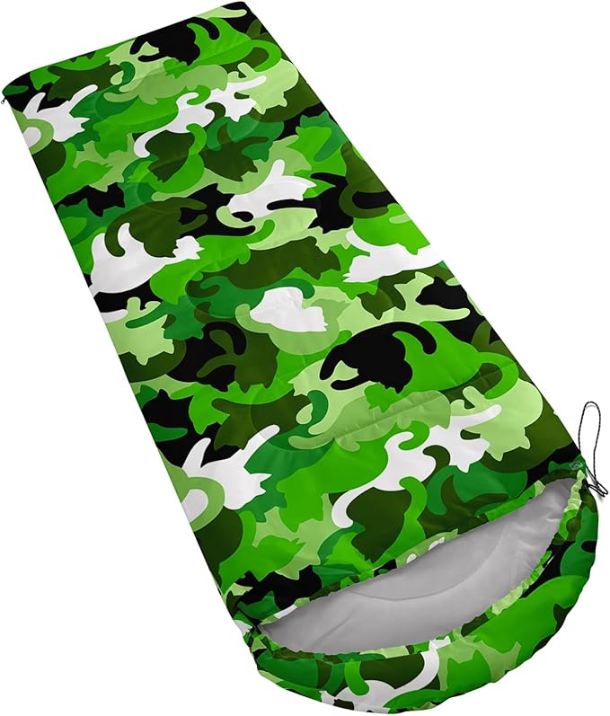 AILONEN Girls Pink Camping Sleeping Bags,Lightweight & Waterproof,3 Season Warm & Cool Weather,Cute Bow Duck Print Sleeping Bags for Kids,Girls,Adults Travelling,Outdoors