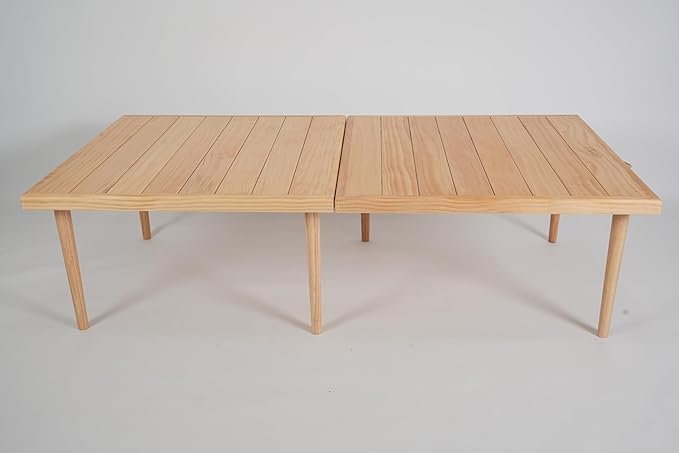 30 * 60 Low Picnic Table for Sitting on The Floor，Foldable Table for Patoi,Garden,Beach,Camping,with a Clear Varnish,Natural