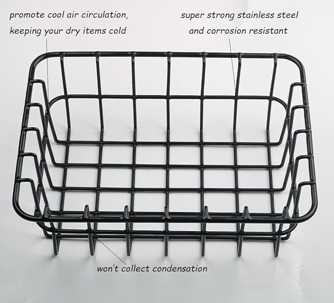 Cooler Basket for RTIC 32/52/72 Ultra-Light Coolers,Storage Dry-Goods Basket Fit for Coleman 54 Qt Steel Belted Cooler,Stainless Steel Wire Basket