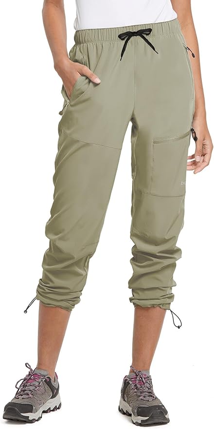 baleaf Women's Hiking Pants Quick Dry Lightweight Water Resistant Elastic Waist Cargo Pants for All Seasons