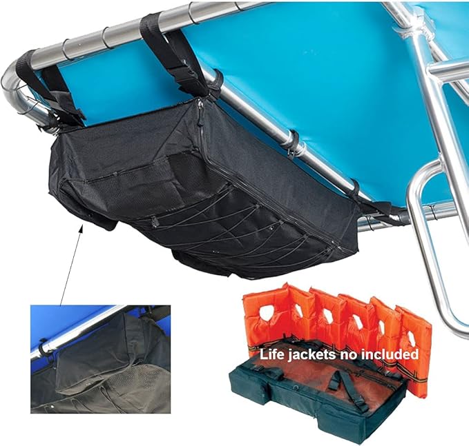 Savvycraft T-Top Storage Bag, Heavy Duty Marine Grade 600D Polyester PFD Storage Bag Small Size Hold 4 Type II Life Jackets, T Bag for Center Console Boat with T-Top Hard Top, Life Vests not Included