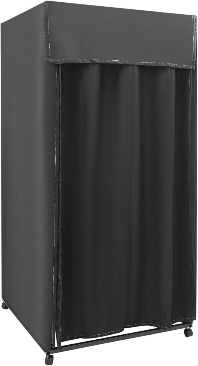 Clothing Store Fitting Tent, Portable Changing Room, Dressing Room for Boutique, Privacy Tent for Indoor Outdoor House Office Mall (Rectangular-Black-B)