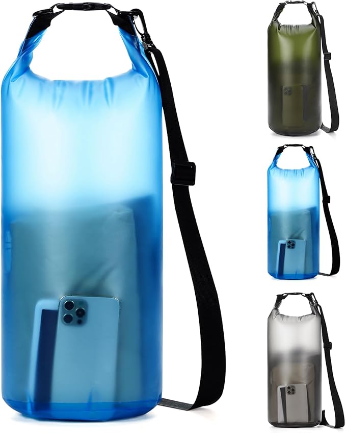 Dry Bags for Kayaking Waterproof, 5L/10L Dry Storage Bag, Roll Top Wet Bag for Swimming, Boating, Fishing,Camping & Beach