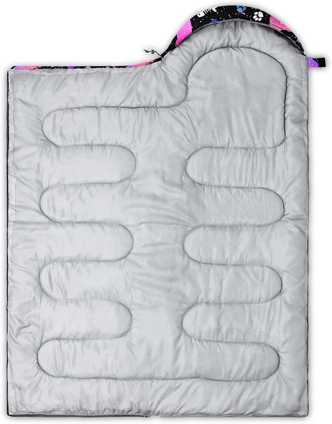 BailiPromise Starry Cat Camping Sleeping Bags,3 Season Warm & Cool Weather,Lightweight Waterproof Sleeping Bags for Adults & Kids,Traveling and Outdoors,Camping Gear Equipment,31x90inch