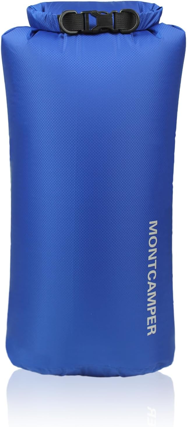 Waterproof Dry Bag 20L – 30D Nylon Roll Top Dry Sack with DWR & PU Coating, Lightweight Water-Resistant Storage for Kayaking, Camping, Hiking, Fishing & Beach (Blue)