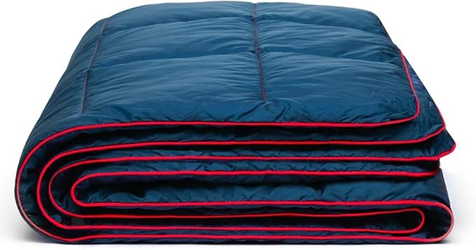 Camping Blanket, Packable Puffy Blanket Down Alternative Blanket Lightweight Windproof Resistant for Outdoors,Hiking, Backpacking,Beach,Car,Picnic,Stadium 52x75in