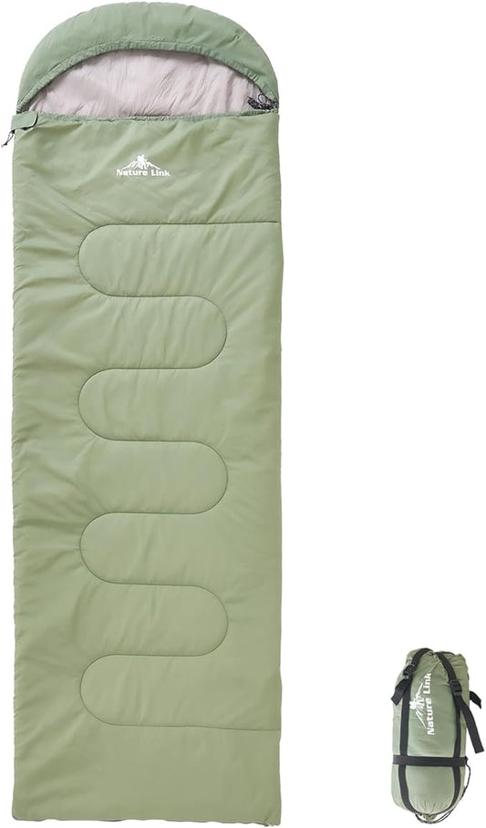 Lightweight Sleeping Bag 2.43lbs, Backpacking Sleeping Bag 46℉-59℉, Nylon Shell and Lining, Waterproof, Compact, Ultralight Sleeping Bag for Backpacking Camping Hiking