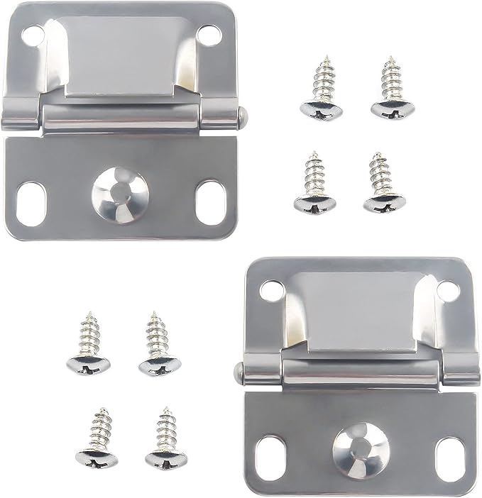 Cooler Stainless Steel Hinge, for Camping Cooler Accessories, Compatible with Coleman Ice Chest Stainless Steel Hinges with Screws 5235 5250 5286b 6262 6270-2 Pack