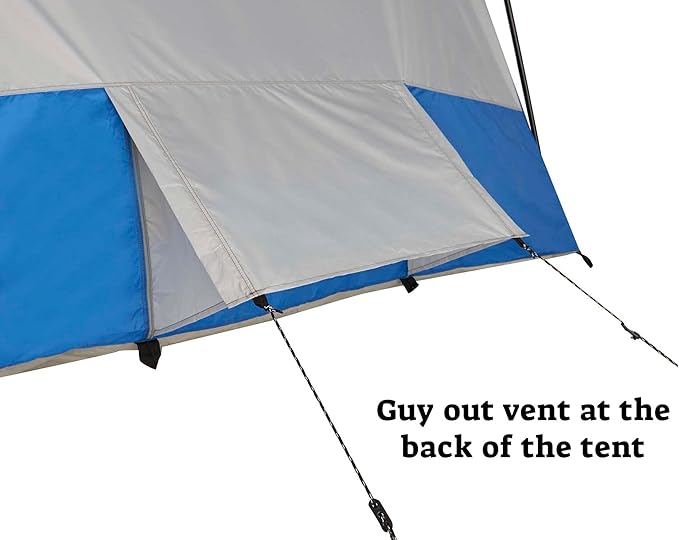 Wenzel Klondike 8 Person Water Resistant Tent with Convertible Screen Room for Family Camping