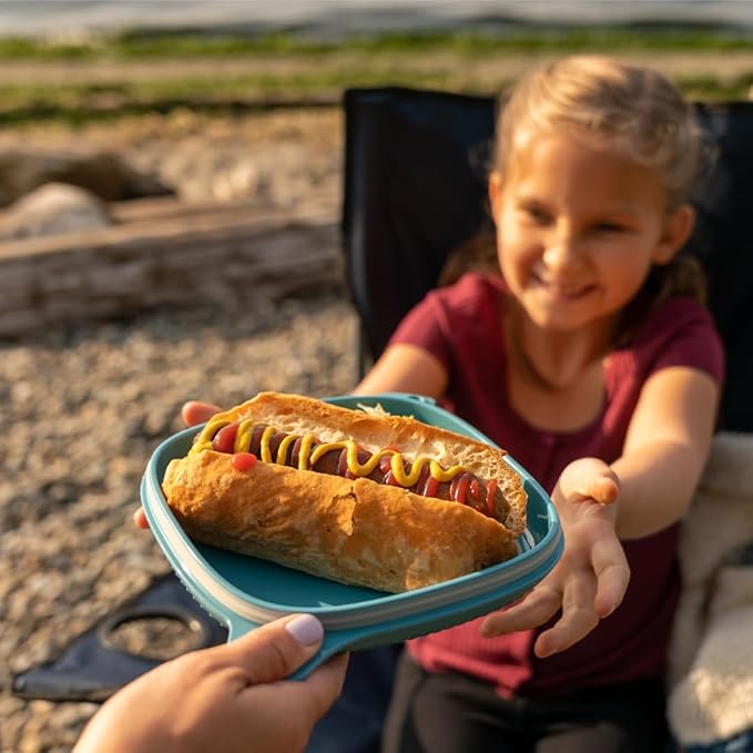 UCO 4-Piece Camping Mess Kit with Bowl, Plate and 3-in-1 Spork Utensil Set