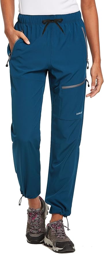 baleaf Women's Hiking Pants Quick Dry Lightweight Water Resistant Elastic Waist Cargo Pants for All Seasons