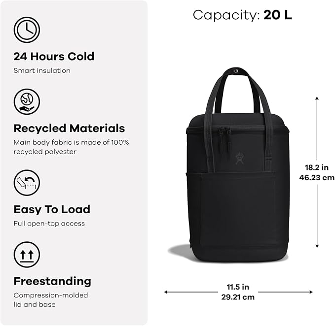 Hydro Flask Cooler Backpack - Insulated Portable Soft Cooler - 20 L Capacity in Trillium Pink