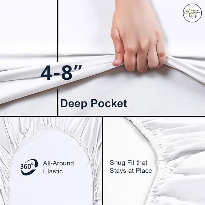 Cot Fitted Sheet 25 x 75, 100% Egyptian Cotton, 1 PC Cot Size Bottom Sheet Only, Perfect for Narrow Twin, Camp Bunk, Army Cots, Trifold Mattress, Camping Cot, Guest Bed Replacement(White)
