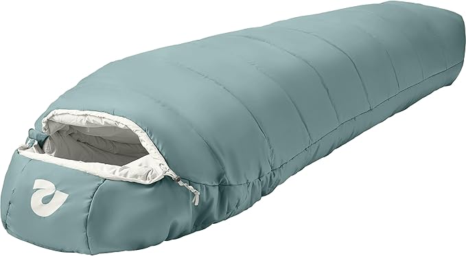 Retrospec Dream Mummy Sleeping Bag - 30°F Camping & Travel Essential Gear with Water - Resistant Shell & Synthetic Fill - Zippered Pocket & Stuff Sack