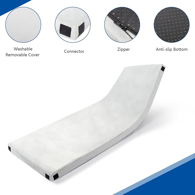 Memory Foam Camping Mattress Pad,Sleeping Floor Mat Portable Roll Up Mattress for Adults,Single Small Camping Bed Pads for Sleeping,Gray Comfortable Guest Bed for Sleepover,Car Bed with Travel Bag