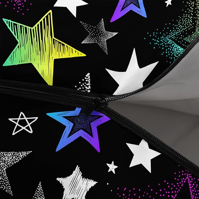 Kids Sleeping Bag for Boys and Girls,Mixed Color Star Dot-Lightweight Warm Portable Outdoor Indoor-Waterproof Cold Weather Resistant Sleeping Bag for Camping Hiking