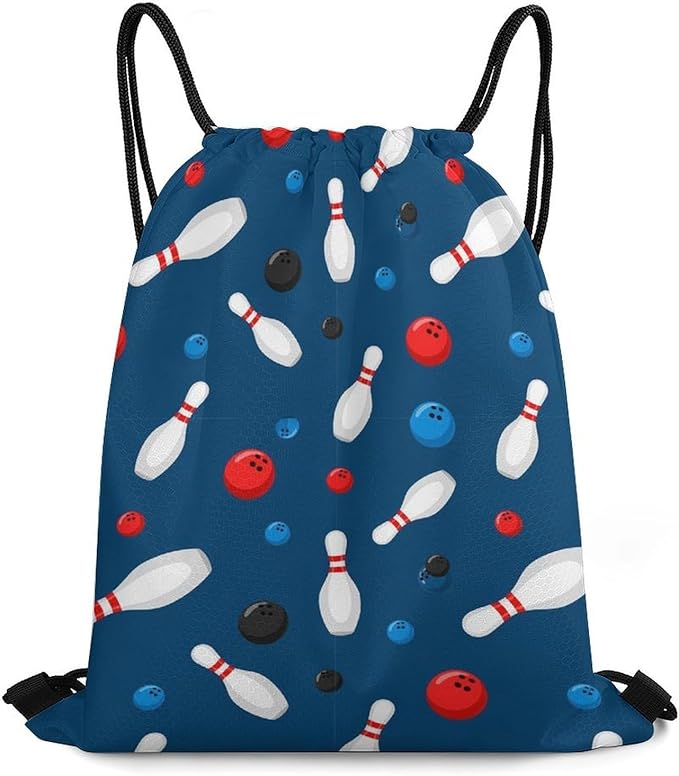 Theft Proof Drawstring Backpack Cinch Sack Water Resistant for Travel Camping Sports Equipment Men Women, Bowling Ball Bags