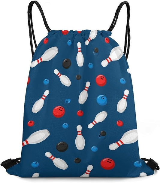 Theft Proof Drawstring Backpack Cinch Sack Water Resistant for Travel Camping Sports Equipment Men Women, Bowling Ball Bags