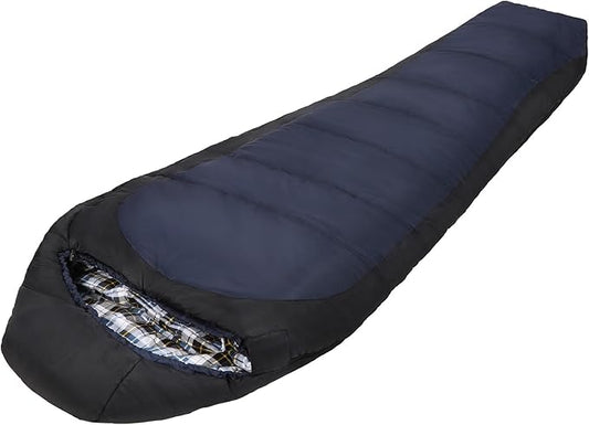 REDCAMP Cold Weather Mummy Sleeping Bag, Warm Flannel Cotton Sleeping Bag, 2 lbs/ 4 lbs Filling