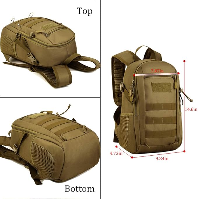 CREATOR Military Tactical Backpack for Men Mini Daypack Small Tactical Assault Bag for Hunting Camping Trekking