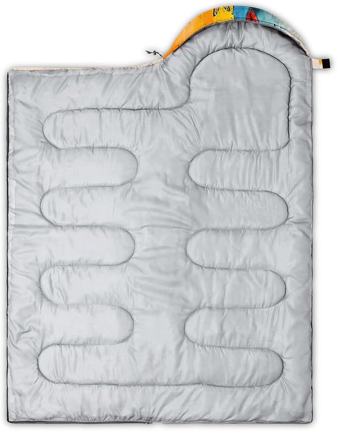 AILONEN Boys Sleeping Bag for Camping,Nautical Anchor,Lightweight & Waterproof,3 Season Warm & Cool Weather,Navy Blue Sleeping Bags for Kids Men Travelling,Outdoors