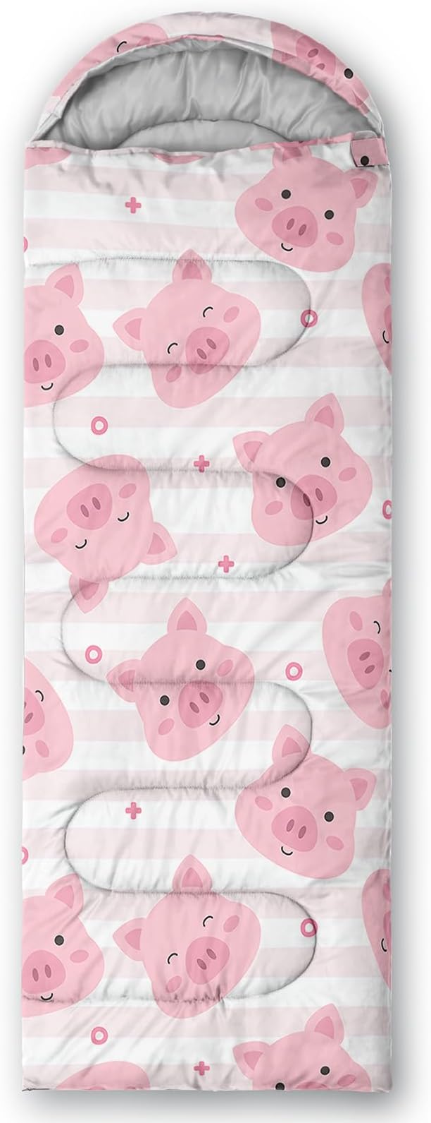 AILONEN Kawaii Puppy Sleeping Bag for Kids Boys Girls,Warm and Cool Weather,Lightweight,Waterproof Backpacking,Cartoon Cute Dog & Duck Animal Themed Blue Sleeping Bag for Camping