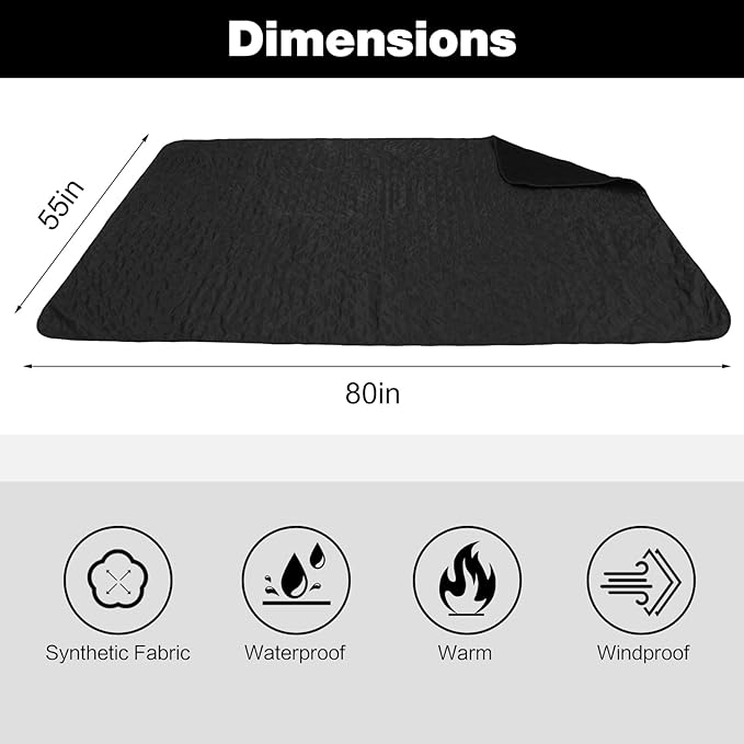 Outdoor Waterproof Camping Blanket, Foldable Fleece Stadium Blanket for Outdoor Sports Event, Camping, Picnics