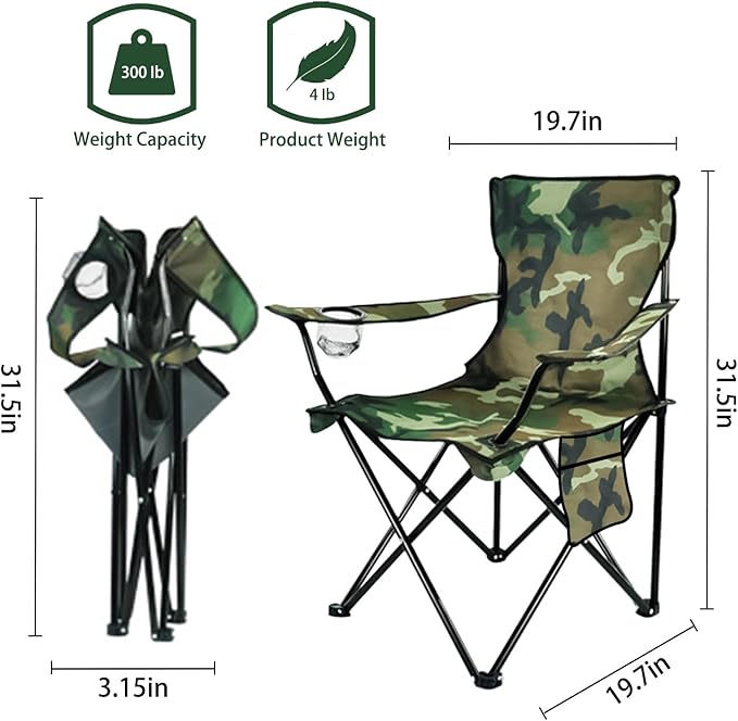 Damei century Folding Camping Chairs- Lightweight, Portable Chair for Beach, Lawn, Outdoor Sports