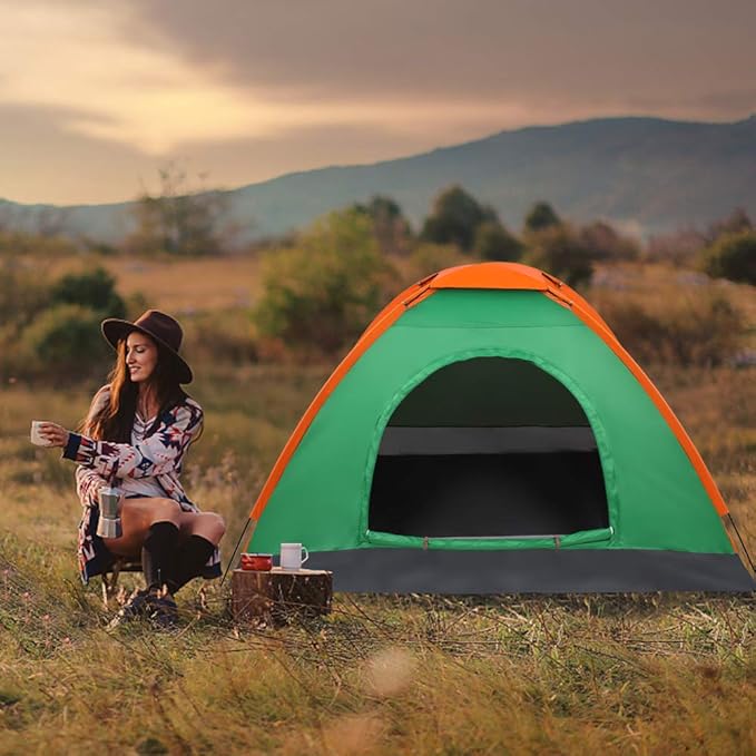 Large Camping Instant Tents,Automatic Waterproof Family Camping Tent,Easy Setup Camping Tents,Lightweight Backpacking Tent,for Outdoor Beach Hunting Hiking Travel