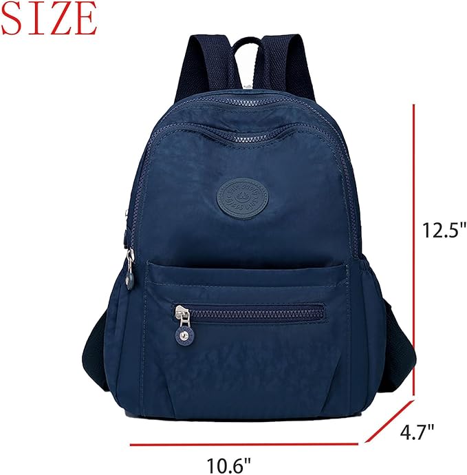 Simple Casual Solid Color Lightweight College Work Backpack Anti Theft Travel Backpack Daypack for Women (Blue)