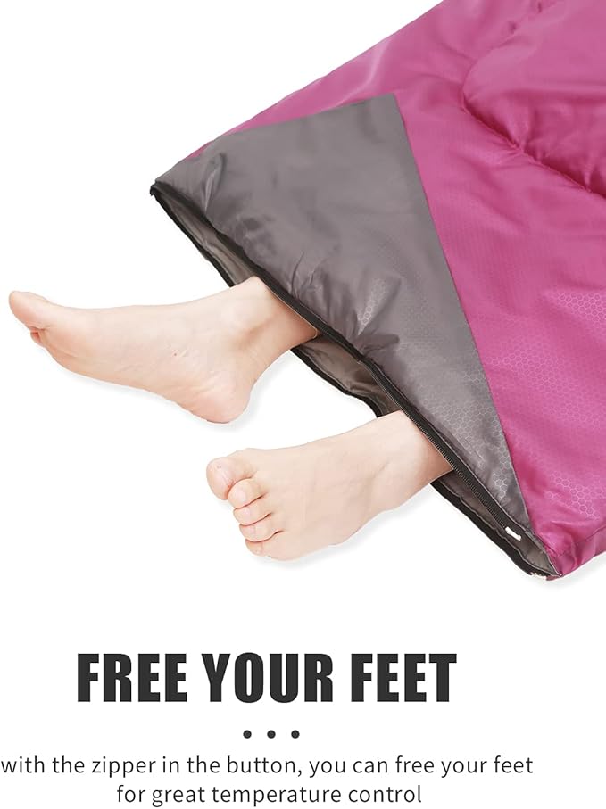 Sleeping Bags for Adults Cold Weather - 20 Degree Big&Tall Size Backpacking Lightweight Waterproof for Girls Boys Mens Teen Women for Camping Hiking Outdoor Travel Hunting with Compression Bags