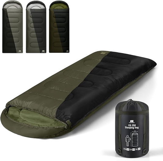 0 Degree XXL Sleeping Bags for Adults Cold Weather,Camping Sleeping Bag with Compression Sack for Winter Hiking, Hunting,Traveling