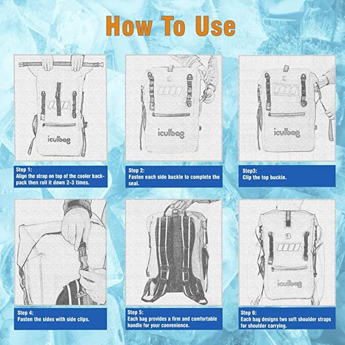 Cooler Bags Insulated Leak Proof Soft Ice 42Cans Large Cooler Backpack Insulated Waterproof Leak Proof Travel Hiking Beach Camping Picnic Lunch Bags for Men Women for 12Hour Cooling