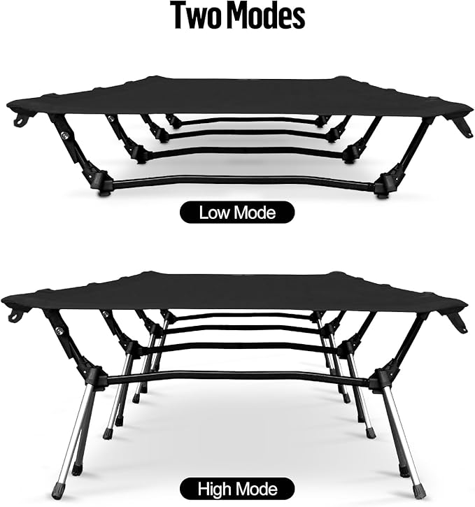Night Cat Camping Cot Bed - Portable Folding Sleeping Cots for Adults 1-Person Outdoor Elevated Off-Ground Beds Easy Set-up Army Sleeping Bed 87"x28"