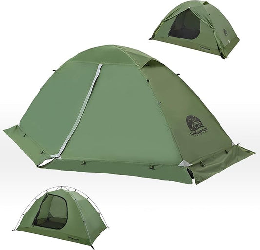 1/2 Person Backpacking Tent for 4-Season - Winter Waterproof Tent for One Person, Lightweight Camping Gear for Backpacking, Easy Set Up Cold Weather Essentials by Underwood Aggregator