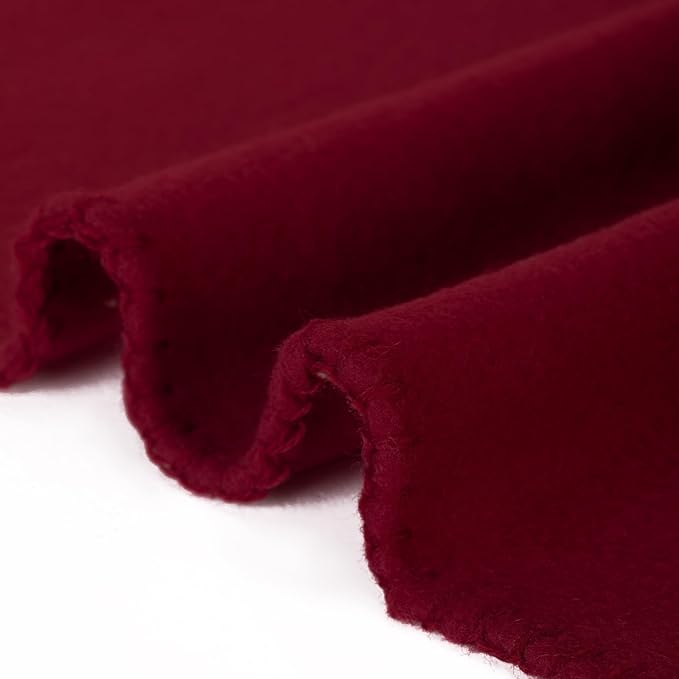 CAI TENG Fleece Throw Blanket 6 Pack Blankets Bulk Soft Lightweight Kid Blanket Cozy Small Blanket 50 x 60 Solid Pet-Friendly Bed Sofa Couch Fleece Fabric Travel Wedding Outdoor Burgundy