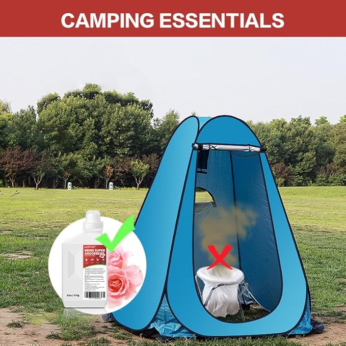 Wenge Urine Super Absorbent, Solidifier - 180 Use Pre Poo gel for Toilet, Porta Potty Chemicals, Eco Absorbent Liquid Waste Gelling and Deodorizing Powder (Pink Rose Scent)