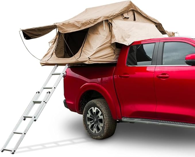 The roof Tent with 2000 Waterproof Lattice Cloth for Using as a Camping Necessity A Mobile Home Truck Bed Tents
