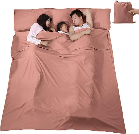 Sleeping Bag Liner, Lightweight Portable, Soft Travel and Camping Sheet, with Compact and Carry Bag, for Travel, Hotel