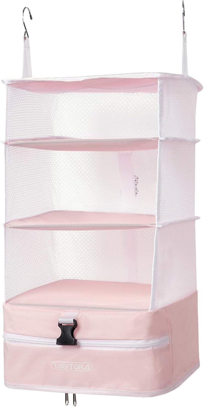 TABITORA Portable Hanging Travel Shelves Bag Packing Cube Organizer Suitcase Storage Large Capacity