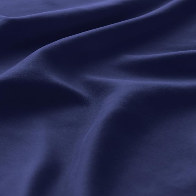 Twin Fitted Sheets 2 Pack Only, Mattress Up to 14 Inches Deep Pocket, Ultra Soft and Breathable Twin Bed Sheets, Long Lasting Single Fitted Sheets, Navy