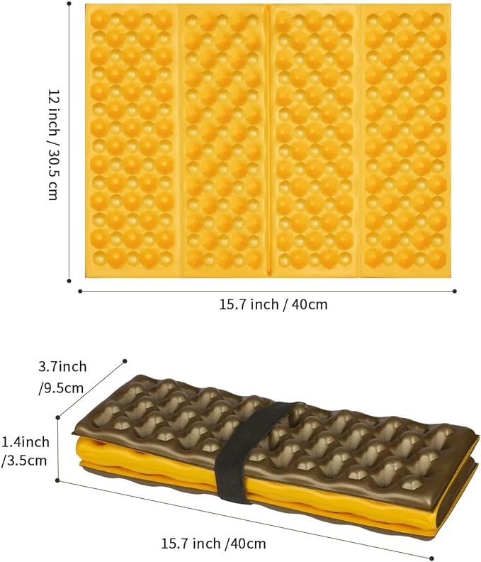 FOCHIER F Stadium Seat Pad, Camping Foam Pad, Foldable Z Stadium Seat Cushion Insulated Sitting Pad for Camping Backpacking Stadium Outdoor Picnic, Hiking, Mountaineering,Bleachers