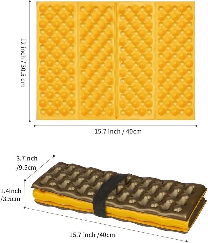 FOCHIER F Stadium Seat Pad, Camping Foam Pad, Foldable Z Stadium Seat Cushion Insulated Sitting Pad for Camping Backpacking Stadium Outdoor Picnic, Hiking, Mountaineering,Bleachers