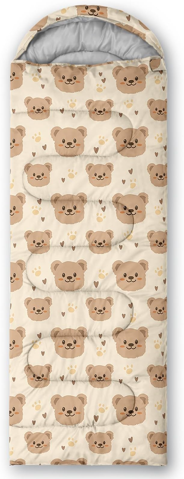 AILONEN Kawaii Puppy Sleeping Bag for Kids Boys Girls,Warm and Cool Weather,Lightweight,Waterproof Backpacking,Cartoon Cute Dog & Duck Animal Themed Blue Sleeping Bag for Camping