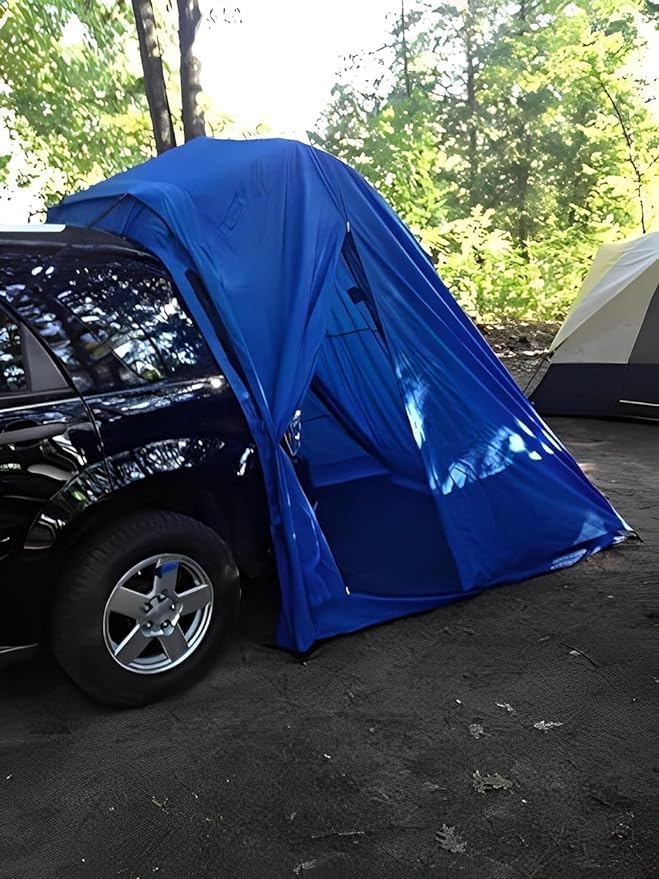 SUV Tent for Camping and Hiking, Lightweight with Rainfly and Tent Stakes, 6' x 6.5' Universal Tailgate Tent for Cars, SUVs, Trucks, Hatchbacks